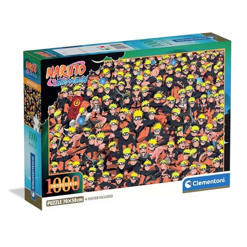 Clementoni Puzzle Impossible Naruto 500 Stücke, Compact Box - Puzzle für Erwachsene 14-99 Jahre, Geschenk für Mann und Frau, Made in Italy, 37045 von Clementoni