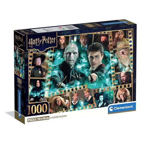 Clementoni Puzzle - Harry Potter 500 Stücke, Compact Box - Puzzle für Erwachsene 14-99 Jahre, Geschenk für Mann und Frau, Made in Italy, 37048 von Clementoni