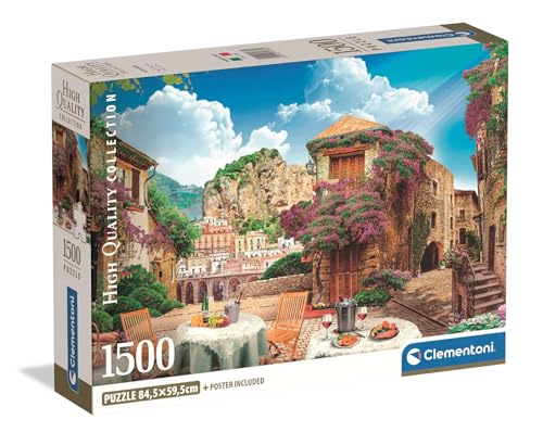 Clementoni - Puzzle 1500 Teile für Erwachsene und Jungen, Kollektion, Thema Italienische Landschaft, mit Poster, kompakte Box, Geschenkidee für Damen und Herren, Made in Italy, 84,5 x 59,5 cm, 31733 von Clementoni