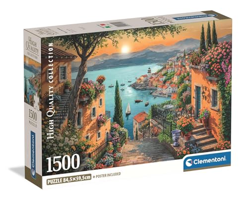 Clementoni - Puzzle 1500 Teile für Erwachsene und Jungen, Kollektion, Thema Treppe zum Hafen, Poster inklusive, kompakte Box, Geschenkidee für Damen und Herren, Made in Italy, 84,5 x 59,5 cm, 31729 von Clementoni
