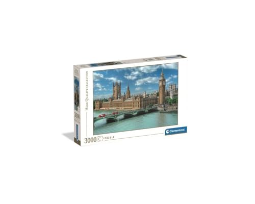 Clementoni Puzzle Collection - The House of Parliament 3000 Stücke - Puzzle für Erwachsene 14-99 Jahre, Geschenk für Mann und Frau, Stadt, London, Made in Italy, 33037 von Clementoni