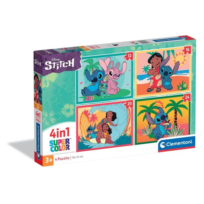 Clementoni Puzzle 4 in 1 - Stitch und seine Freunde 20 Teile Puzzle Clementoni-21745 von Clementoni