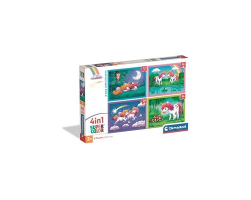 Clementoni Puzzle 4IN1 A Day with Unicorns 72 Stücke für Kindern 3-6 Jahre, Geschenk für Kinder, Puzzle für Kinder, Made in Italy, 21740 Clementoni Puzzle 4IN1 A Day with Unicorns 72 Stücke für Kindern 3-6 Jahre, Geschenk für Kinder, Puzzle für Kinder, Made in Italy, 21740 von Clementoni