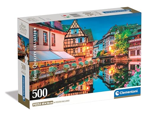 Clementoni Puzzle 500 Teile + Poster : Altstadt von Straßburg von Clementoni