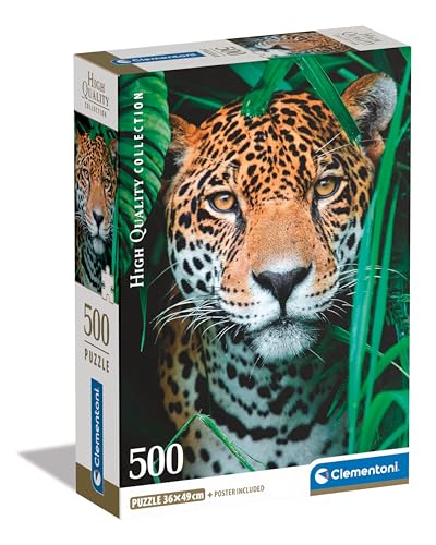 Clementoni Puzzle 500 Teile + Poster Jaguar im Dschungel von Clementoni