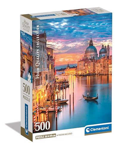 Clementoni Puzzle 500 Teile + Poster: Venedig beleuchtet von Clementoni