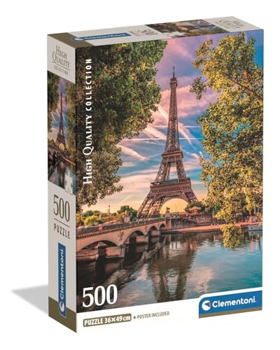 Clementoni - Puzzle 500 Teile für Erwachsene und Jugendliche, Kollektion, Thema Along The Seine, Illustration Senna und Eiffelturm, Compact Box mit Poster, Made in Italy, 49 x 36 cm, 35598 Clementoni - Puzzle 500 Teile für Erwachsene und Jugendliche, Kollektion, Thema Along The Seine, Illustration Senna und Eiffelturm, Compact Box mit Poster, Made in Italy, 49 x 36 cm, 35598 von Clementoni