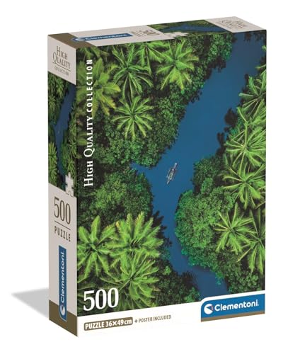 Clementoni Puzzle Collection - Tropical Aerial View 500 Stücke, Compact Box - Puzzle für Erwachsene 14-99 Jahre, Geschenk für Mann und Frau, Made in Italy, 35592 von Clementoni