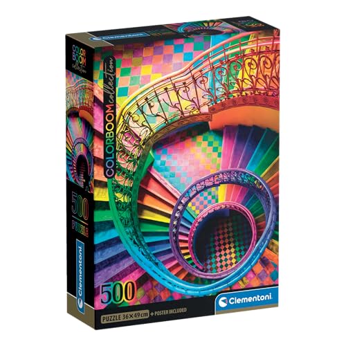Clementoni - Puzzle 500 Teile für Erwachsene und Jungen, Colorboom Collection, Thema Stairs, Compact Box mit Poster, Geschenkidee für Damen und Herren, Made in Italy, 49 x 36 cm, 35591 Clementoni - Puzzle 500 Teile für Erwachsene und Jungen, Colorboom Collection, Thema Stairs, Compact Box mit Poster, Geschenkidee für Damen und Herren, Made in Italy, 49 x 36 cm, 35591 von Clementoni