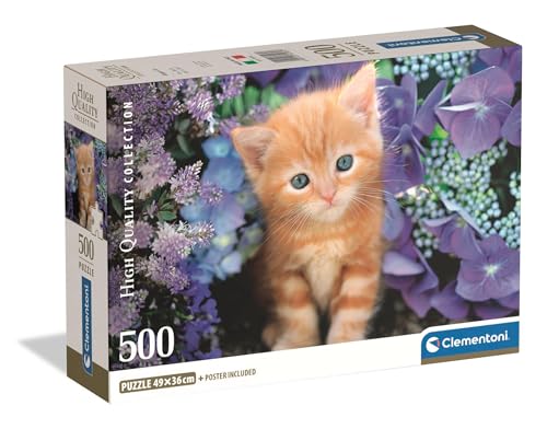 Clementoni - Puzzle 500 Teile für Erwachsene und Jungen, Kollektion, Thema Ginger Cat, orangefarbenes Katzenbild, kompakte Box mit Poster, Geschenkidee Made in Italy, 49 x 36 cm, 35585 Clementoni - Puzzle 500 Teile für Erwachsene und Jungen, Kollektion, Thema Ginger Cat, orangefarbenes Katzenbild, kompakte Box mit Poster, Geschenkidee Made in Italy, 49 x 36 cm, 35585 von Clementoni