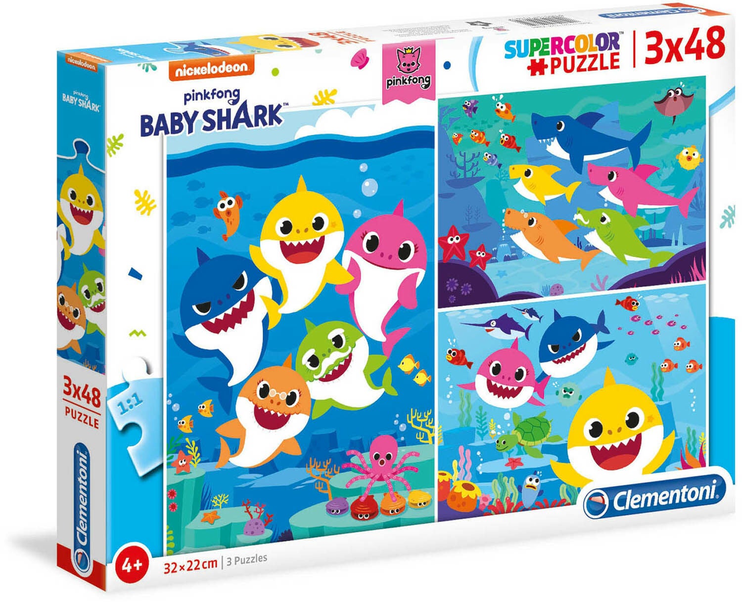 Clementoni Baby Shark Puzzles 3x48 Teile von Baby Shark