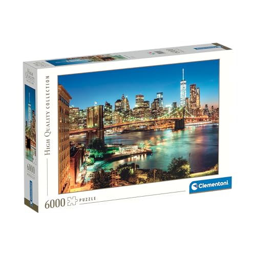 Clementoni Puzzle Collection - Brooklyn Bridge Lights 6000 Stücke - Puzzle für Erwachsene 14-99 Jahre, Brooklyn, New York, Skyline, Made in Italy, 36534 von Clementoni