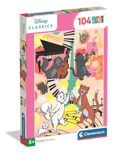 Clementoni Puzzle Disney Aristocats 104 Stücke für Kindern 6-8 Jahre, Cartoon, Geschenk für Kinder, Puzzle für Kinder, Made in Italy, 25048 Clementoni Puzzle Disney Aristocats 104 Stücke für Kindern 6-8 Jahre, Cartoon, Geschenk für Kinder, Puzzle für Kinder, Made in Italy, 25048 von Clementoni