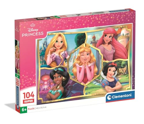 Clementoni Puzzle Disney Princess 104 Stücke für Kindern 6-8 Jahre, Cartoon, Geschenk für Kinder, Puzzle für Kinder, Made in Italy, 25056 Clementoni Puzzle Disney Princess 104 Stücke für Kindern 6-8 Jahre, Cartoon, Geschenk für Kinder, Puzzle für Kinder, Made in Italy, 25056 von Clementoni