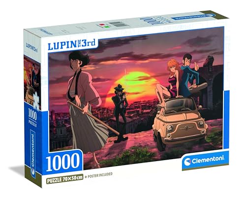 Clementoni Puzzle Lupin III 1000 Stücke, Compact Box - Puzzle für Erwachsene 14-99 Jahre, Geschenk für Mann und Frau, Made in Italy, 37054 Clementoni Puzzle Lupin III 1000 Stücke, Compact Box - Puzzle für Erwachsene 14-99 Jahre, Geschenk für Mann und Frau, Made in Italy, 37054 von Clementoni