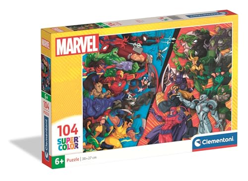Clementoni Puzzle Marvel Heroes VS Villains 104 Stücke für Kindern 6-8 Jahre, Cartoon, Geschenk für Kinder, Puzzle für Kinder, Made in Italy, 25061 Clementoni Puzzle Marvel Heroes VS Villains 104 Stücke für Kindern 6-8 Jahre, Cartoon, Geschenk für Kinder, Puzzle für Kinder, Made in Italy, 25061 von Clementoni