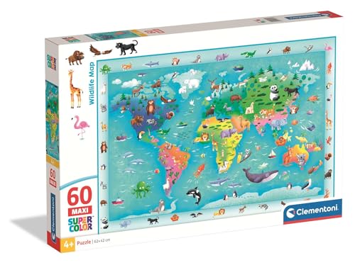 Clementoni Puzzle Maxi Wildlife 60 Stücke für Kindern 4-6 Jahre, Geschenk für Kinder, Puzzle für Kinder, Made in Italy, 26072 Clementoni Puzzle Maxi Wildlife 60 Stücke für Kindern 4-6 Jahre, Geschenk für Kinder, Puzzle für Kinder, Made in Italy, 26072 von Clementoni