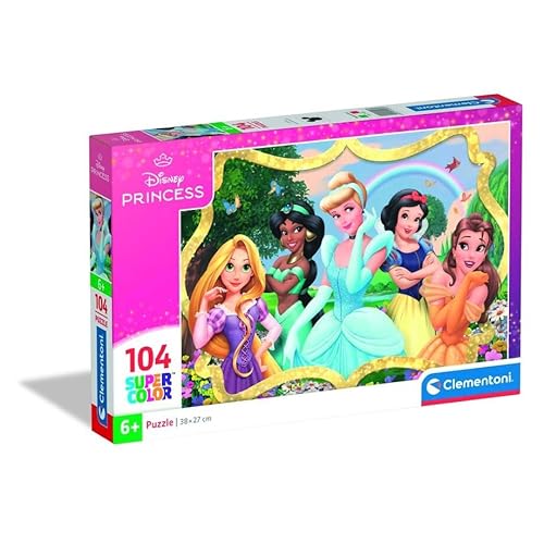 Clementoni - Puzzle für Kinder, 104 Teile, Supercolor, für Kinder ab 6 Jahren, Abbildung mit Disney-Prinzessinnen, Geschenkidee, Made in Italy, 38 x 27 cm, 25058 Clementoni - Puzzle für Kinder, 104 Teile, Supercolor, für Kinder ab 6 Jahren, Abbildung mit Disney-Prinzessinnen, Geschenkidee, Made in Italy, 38 x 27 cm, 25058 von Clementoni