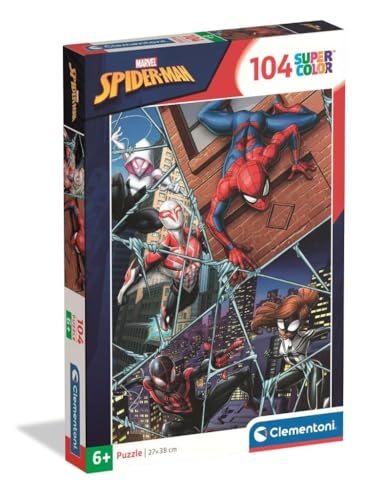 Clementoni - Puzzle für Kinder, 104 Teile, Supercolor, für Kinder ab 6 Jahren, Abbildung mit Figuren aus Cartoon und Comic von Spider-Man, Geschenkidee, Made in Italy, 38 x 27 cm, 25043 Clementoni - Puzzle für Kinder, 104 Teile, Supercolor, für Kinder ab 6 Jahren, Abbildung mit Figuren aus Cartoon und Comic von Spider-Man, Geschenkidee, Made in Italy, 38 x 27 cm, 25043 von Clementoni