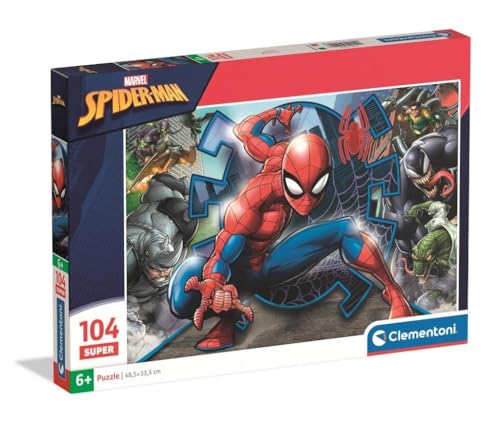 Clementoni - Puzzle für Kinder, 104 Teile, Supercolor, für Kinder ab 6 Jahren, Abbildung mit Figuren aus dem Spiderman-Comic, Geschenkidee, Made in Italy, 48,5 x 33,5 cm, 25044 Clementoni - Puzzle für Kinder, 104 Teile, Supercolor, für Kinder ab 6 Jahren, Abbildung mit Figuren aus dem Spiderman-Comic, Geschenkidee, Made in Italy, 48,5 x 33,5 cm, 25044 von Clementoni