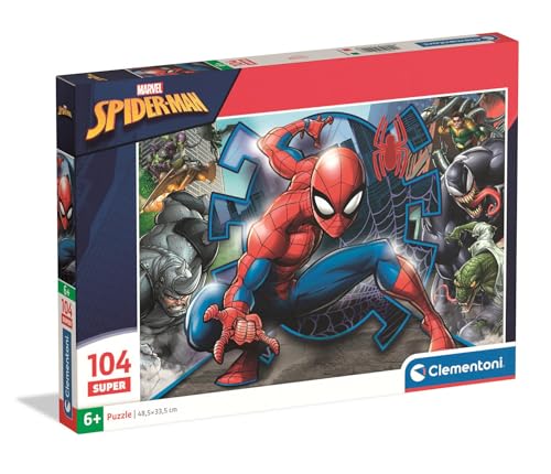 Clementoni Puzzle Spider-Man 104 Stücke für Kindern 6-8 Jahre, Cartoon, Geschenk für Kinder, Puzzle für Kinder, Made in Italy, 25044 Clementoni Puzzle Spider-Man 104 Stücke für Kindern 6-8 Jahre, Cartoon, Geschenk für Kinder, Puzzle für Kinder, Made in Italy, 25044 von Clementoni