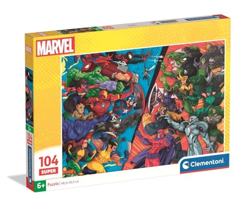 Clementoni - Puzzle für Kinder, 104 Teile, Supercolor, für Kinder ab 6 Jahren, Abbildung mit Superhelden und Villains Marvel Villain, Geschenkidee, Made in Italy, 48,5 x 33,5 cm, 25059 Clementoni - Puzzle für Kinder, 104 Teile, Supercolor, für Kinder ab 6 Jahren, Abbildung mit Superhelden und Villains Marvel Villain, Geschenkidee, Made in Italy, 48,5 x 33,5 cm, 25059 von Clementoni