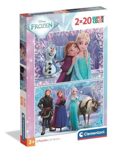 Clementoni - Puzzle für Kinder, 2 x 20 Stück, Supercolor, für Kinder ab 3 Jahren, Abbildung mit Figuren Frozen 2, Geschenkidee, Made in Italy, 27 x 18 cm, 24825 Clementoni - Puzzle für Kinder, 2 x 20 Stück, Supercolor, für Kinder ab 3 Jahren, Abbildung mit Figuren Frozen 2, Geschenkidee, Made in Italy, 27 x 18 cm, 24825 von Clementoni