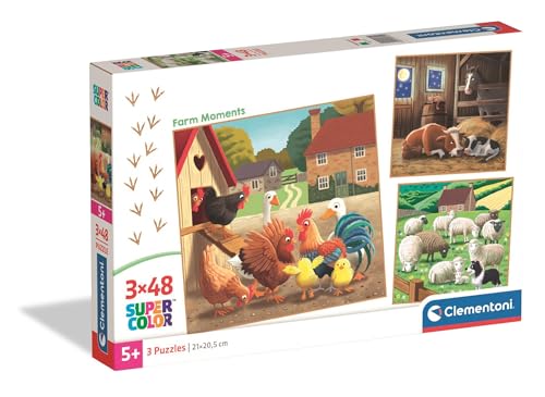 Clementoni Puzzle 3x48 Farm Moments 144 Stücke für Kindern 5-8 Jahre, Geschenk für Kinder, Puzzle für Kinder, Made in Italy, 25791 Clementoni Puzzle 3x48 Farm Moments 144 Stücke für Kindern 5-8 Jahre, Geschenk für Kinder, Puzzle für Kinder, Made in Italy, 25791 von Clementoni