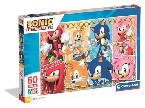Clementoni Puzzle Maxi Sonic 60 Stücke für Kindern 4-6 Jahre, Cartoon, Geschenk für Kinder, Puzzle für Kinder, Made in Italy, 26073 Clementoni Puzzle Maxi Sonic 60 Stücke für Kindern 4-6 Jahre, Cartoon, Geschenk für Kinder, Puzzle für Kinder, Made in Italy, 26073 von Clementoni