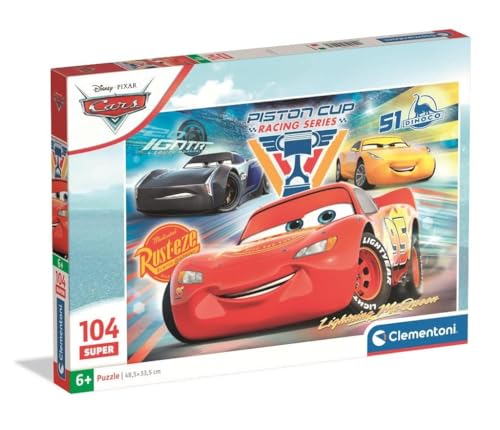 Clementoni - Puzzle für Kinder 104 Teile Supercolor, für Kinder ab 6 Jahren, Abbildung mit Figuren aus Disney Cars, Geschenkidee, Made in Italy, 48,5 x 33,5 cm, 25047 Clementoni - Puzzle für Kinder 104 Teile Supercolor, für Kinder ab 6 Jahren, Abbildung mit Figuren aus Disney Cars, Geschenkidee, Made in Italy, 48,5 x 33,5 cm, 25047 von Clementoni