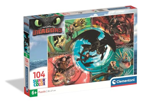 Clementoni Puzzle Dragon Trainer 104 Stücke für Kindern 6-8 Jahre, Cartoon, Geschenk für Kinder, Puzzle für Kinder, Made in Italy, 25035 Clementoni Puzzle Dragon Trainer 104 Stücke für Kindern 6-8 Jahre, Cartoon, Geschenk für Kinder, Puzzle für Kinder, Made in Italy, 25035 von Clementoni
