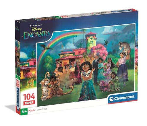 Clementoni - Puzzle für Kinder 104 Teile Supercolor, für Kinder ab 6 Jahren, Abbildung mit Figuren aus dem Disney Encanto, Geschenkidee, Made in Italy, 48,5 x 33,5 cm, 25049 Clementoni - Puzzle für Kinder 104 Teile Supercolor, für Kinder ab 6 Jahren, Abbildung mit Figuren aus dem Disney Encanto, Geschenkidee, Made in Italy, 48,5 x 33,5 cm, 25049 von Clementoni