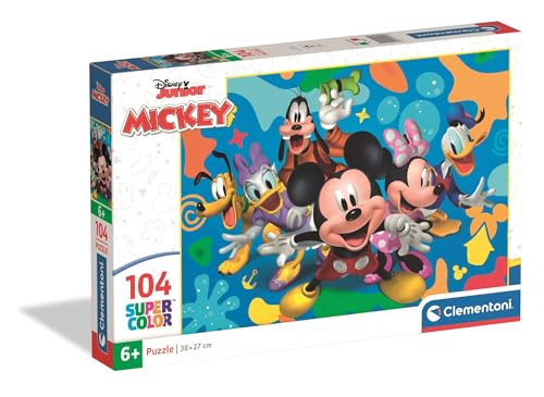 Clementoni Puzzle Disney Mickey and Friends 104 Stücke für Kindern 6-8 Jahre, Cartoon, Geschenk für Kinder, Puzzle für Kinder, Made in Italy, 25053 von Clementoni