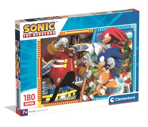 Clementoni - Puzzle für Kinder 180 Teile Supercolor, für Kinder ab 7 Jahren, Abbildung mit Figuren aus dem Sonic, Geschenkidee, Made in Italy, 48,5 x 33,5 cm, 29795 Clementoni - Puzzle für Kinder 180 Teile Supercolor, für Kinder ab 7 Jahren, Abbildung mit Figuren aus dem Sonic, Geschenkidee, Made in Italy, 48,5 x 33,5 cm, 29795 von Clementoni
