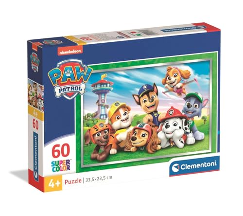 Clementoni - Puzzle für Kinder 60 Teile Supercolor, für Kinder 4 + Jahre, Abbildung mit Figuren aus dem Cartoon Paw Patrol, Geschenkidee, Made in Italy, 33,5 x 23,5 cm, 26071 Clementoni - Puzzle für Kinder 60 Teile Supercolor, für Kinder 4 + Jahre, Abbildung mit Figuren aus dem Cartoon Paw Patrol, Geschenkidee, Made in Italy, 33,5 x 23,5 cm, 26071 von Clementoni