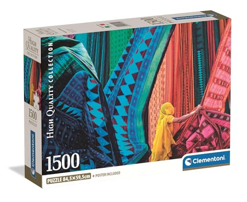 Clementoni - Puzzle mit 1500 Teilen für Erwachsene und Jugendliche, Kollektion, Thema bewegliche Stoffe, mit Poster, kompakte Box, Geschenkidee für Damen und Herren, Made in Italy, 84,5 x 59,5 cm, Clementoni - Puzzle mit 1500 Teilen für Erwachsene und Jugendliche, Kollektion, Thema bewegliche Stoffe, mit Poster, kompakte Box, Geschenkidee für Damen und Herren, Made in Italy, 84,5 x 59,5 cm, von Clementoni