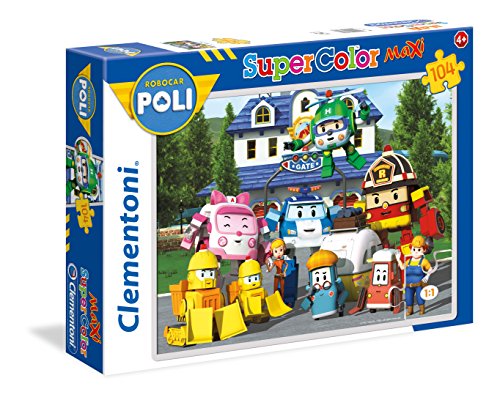 Clementoni - Robocar Poli Supercolor Puzzle Maxi, 104 Teile, 23713 von Clementoni