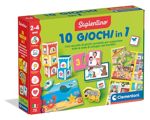 Clementoni Sapientino 10 Spiele in 1 - Lernspiel für Kinder 3-6 Jahre, illustrierte Karten, Lernen Buchstaben und Zahlen, in Italienisch, Made in Italy, 18153 Clementoni Sapientino 10 Spiele in 1 - Lernspiel für Kinder 3-6 Jahre, illustrierte Karten, Lernen Buchstaben und Zahlen, in Italienisch, Made in Italy, 18153 von Clementoni