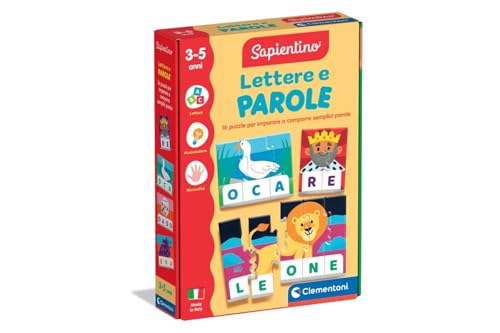 Clementoni Sapientino – Buchstaben und Worte, Lernspiel für Kinder von 3 – 5 Jahren, Puzzle zum Lernen von Alphabet und Wörtern und Förderung der Geschicklichkeit, Made in Italy, italienische Sprache Clementoni Sapientino – Buchstaben und Worte, Lernspiel für Kinder von 3 – 5 Jahren, Puzzle zum Lernen von Alphabet und Wörtern und Förderung der Geschicklichkeit, Made in Italy, italienische Sprache von Clementoni