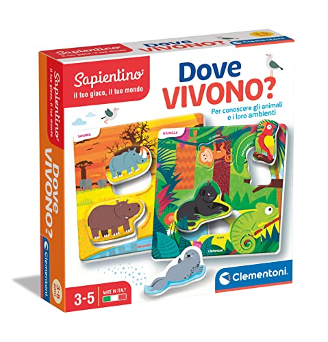 Clementoni - Sapientino-Dove Lebens-Lernspiel 3 Jahre, Flashcards Tiere-Made in Italy, italienische Farbe, 16786 Clementoni - Sapientino-Dove Lebens-Lernspiel 3 Jahre, Flashcards Tiere-Made in Italy, italienische Farbe, 16786 von Clementoni
