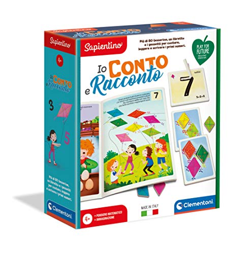 Clementoni - Sapientino-Io Conto und Geschichte, Lernspiel aus 100% recyceltem Material - Made in Italy-Play for Future, 4 Jahre, 16272 von Clementoni