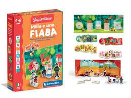 Clementoni Sapientino Montessori - Tausend und EIN Märchen, Lernspiel für Kinder 4-6 Jahre, Karten zum Aufbau von Geschichten, stimuliert die sprachliche und kognitive Entwicklung, Made in Italy von Clementoni