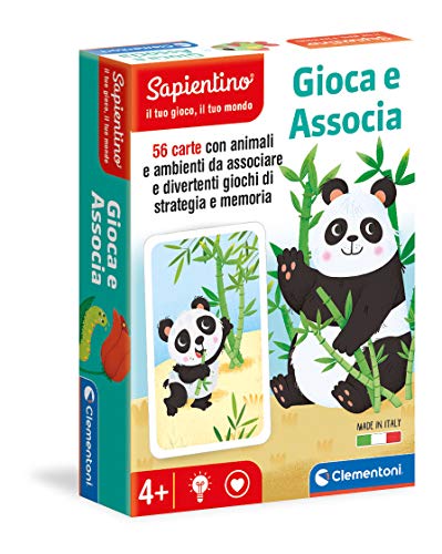 Clementoni 16308 Sapientino – Spiel und Associa – Tiere – Lernspiel 3 Jahre – Made in Italy, Mehrfarbig, Medium von Clementoni