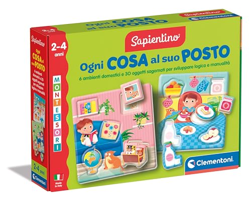 Clementoni Sapientino Montessori – Tutto an seinem Platz, Lernspiel für Kinder 2-4 Jahre, Steckpuzzle zur Erkennung von Objekten und Umgebungen, Made in Italy, italienische Sprache, 16866 Clementoni Sapientino Montessori – Tutto an seinem Platz, Lernspiel für Kinder 2-4 Jahre, Steckpuzzle zur Erkennung von Objekten und Umgebungen, Made in Italy, italienische Sprache, 16866 von Clementoni