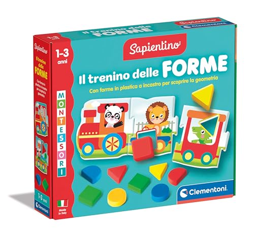 Clementoni Sapientino Montessori – Der Zug der Formen – Lernspiel 1 Jahr, Flashcards Puzzle, Lernkarten für Kinder, Montessori-Spiel zum Lernen der Formen, Italienisch, Made in Italy, 16865 Clementoni Sapientino Montessori – Der Zug der Formen – Lernspiel 1 Jahr, Flashcards Puzzle, Lernkarten für Kinder, Montessori-Spiel zum Lernen der Formen, Italienisch, Made in Italy, 16865 von Clementoni