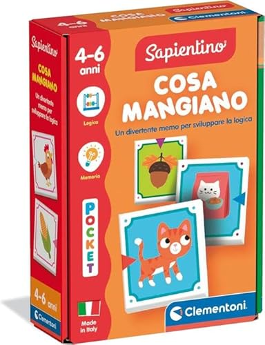 Clementoni Sapientino – was Essen sie? Lernspiel für Kinder 4-6 Jahre mit Flashcards Memory zur Verbindung von Tieren und Lebensmitteln, REGT die Logik an, hergestellt in Italien, italienische Clementoni Sapientino – was Essen sie? Lernspiel für Kinder 4-6 Jahre mit Flashcards Memory zur Verbindung von Tieren und Lebensmitteln, REGT die Logik an, hergestellt in Italien, italienische von Clementoni