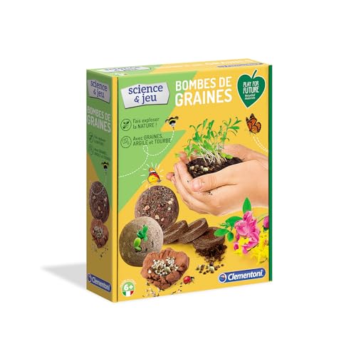 Clementoni - Science Samenbomben Play for Future Scientific Botanisches Spiel für Kinder, französische Version, hergestellt in IT, 52493 von Clementoni