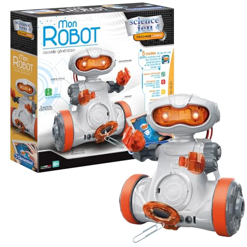 Clementoni | Science & Gaming - My Robot New Generation Child 8+ | Montageroboter mit Sensoren, Micro, Magnet | Programmier- & Fernsteuerungs-App | Technologie-Aktivität von Clementoni