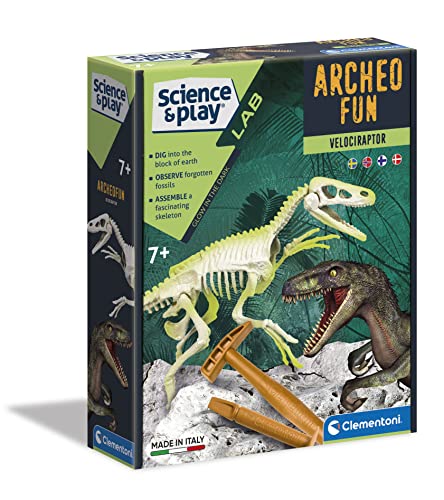 Clementoni Science & Play, Ausgrabungsserie Velociraptor, 6+ Jahre, 78775 von Clementoni