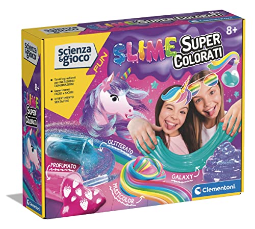 Clementoni - Scienza Fun Super Colorati-Spiel, wissenschaftliches Spiel, 8 Jahre, Labor Experimente, Fabrik, Kit für Schleim, italienische Version, Farbe, 19355 Clementoni - Scienza Fun Super Colorati-Spiel, wissenschaftliches Spiel, 8 Jahre, Labor Experimente, Fabrik, Kit für Schleim, italienische Version, Farbe, 19355 von Clementoni